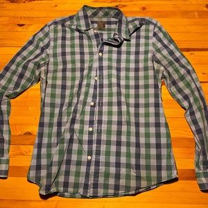 Gap Blue/Green Buffalo Check Button Down